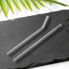 Transparent glass straws in ins style, elbow, juice and milk straws, creative high-temperature resistant straws, glass 8mm - 14mm Application Scenario
